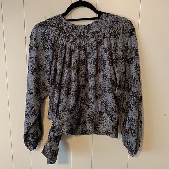 Michael Kors Blue & Black Blouse Size XS - Picture 3 of 4